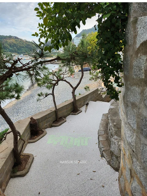 거제 매미성 스톤카펫 Natural Stone (콩자갈수지) 포장 시공 사진