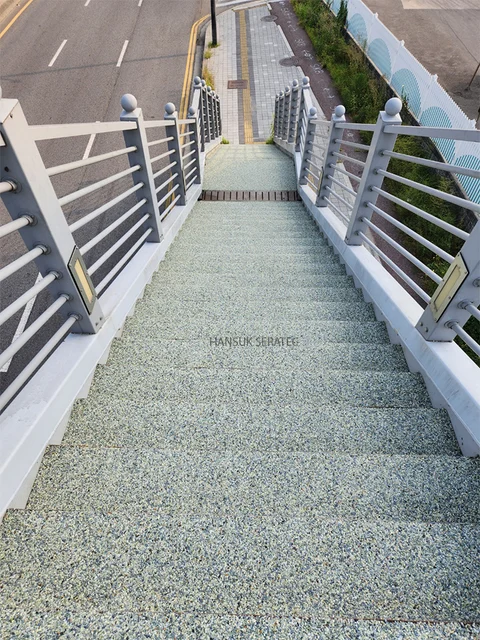 인천육교 스톤카펫 Natural Stone (콩자갈수지) 포장 시공 사진