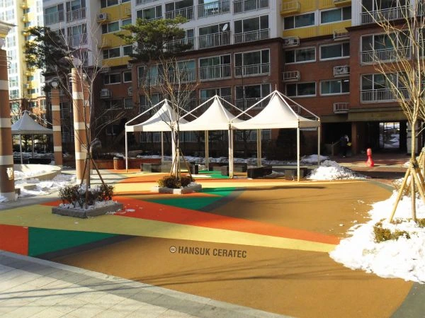 남양주 한라아파트 탄성포장 스톤카펫 Color Stone (멘트·규사·세라믹) 포장 시공 사진 5/8