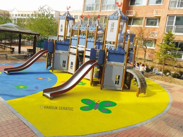 남양주 한라아파트 탄성포장 스톤카펫 Color Stone (멘트·규사·세라믹) 포장 시공 사진 6/8