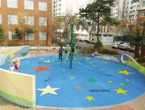 남양주 한라아파트 탄성포장 스톤카펫 Color Stone (멘트·규사·세라믹) 포장 시공 사진 8/8