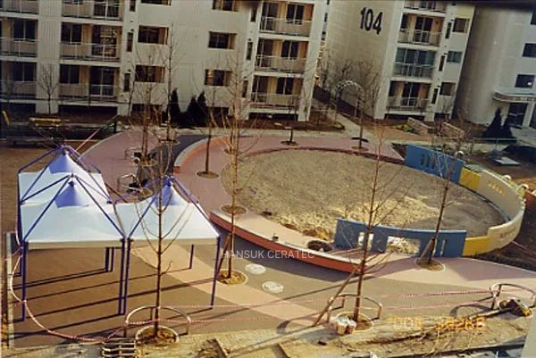 금산 주공APT내 포장 스톤카펫 Color Stone (멘트·규사·세라믹) 포장 시공 사진 2/2