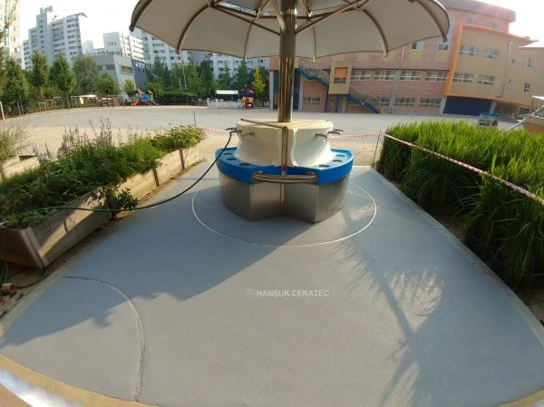 서울 강서 탑산 초등학교 급수대 스톤카펫 Color Stone (멘트·규사·세라믹) 포장 시공 사진 3/3