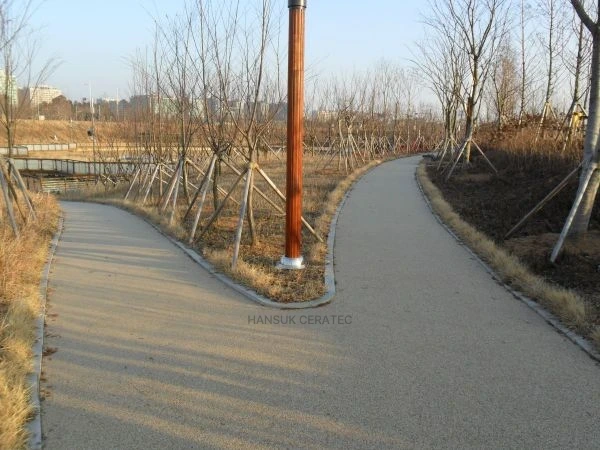일산한류월드내산책로칼라스톤(콩자갈)포장 스톤카펫 Natural Stone (콩자갈수지) 포장 시공 사진 4/5