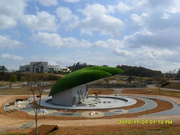 해남공룡박물관칼라스톤(콩자갈)포장 스톤카펫 Natural Stone (콩자갈수지) 포장 시공 사진 2/12