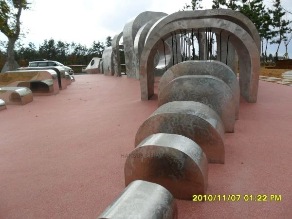 해남공룡박물관칼라스톤(콩자갈)포장 스톤카펫 Natural Stone (콩자갈수지) 포장 시공 사진 5/12