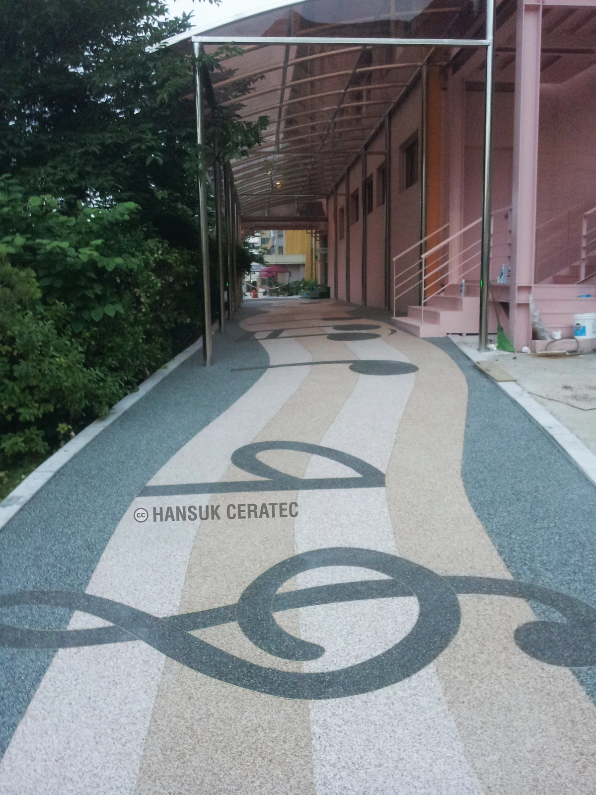 은평 사립 초등학교 스톤카펫 Natural Stone (콩자갈수지) 포장 시공 사진 3/4