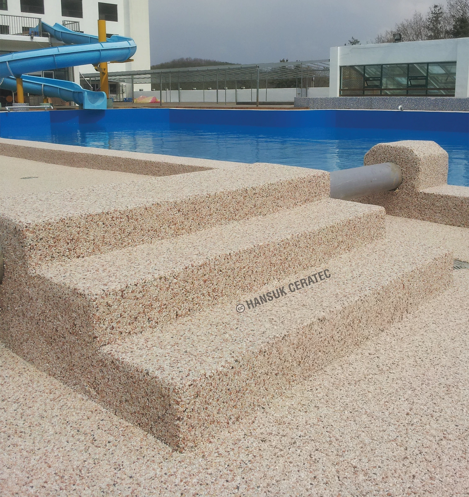 강화 로얄호텔 스톤카펫 Natural Stone (콩자갈수지) 포장 시공 사진 4/7
