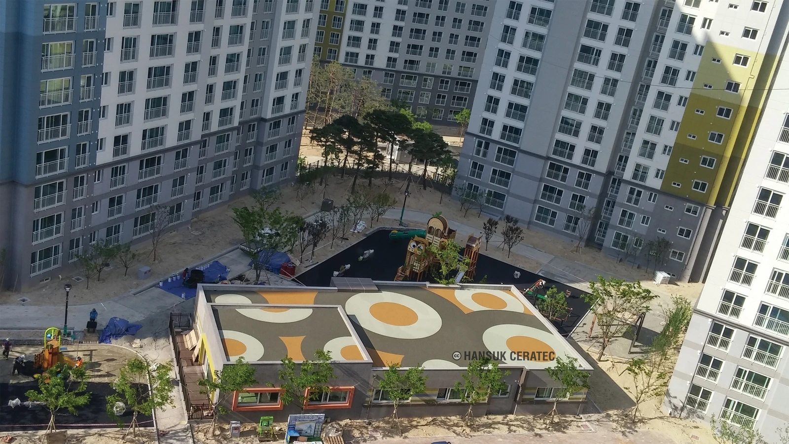 대전 관저지구 LH아파트 현장 스톤카펫 Natural Stone (콩자갈수지) 포장 시공 사진 4/6