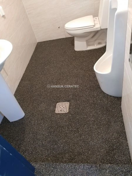 마포빌딩 옥상 스톤카펫 Natural Stone (콩자갈수지) 포장 시공 사진 5/6