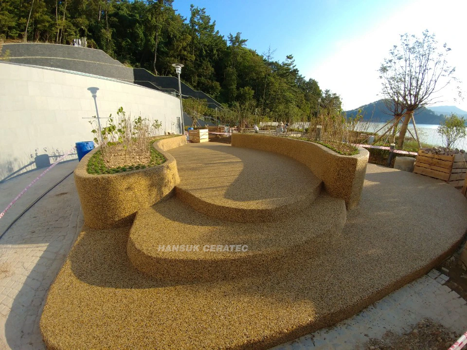 거제한화리조트 벨버디어 스톤카펫 Natural Stone (콩자갈수지) 포장 시공 사진 8/9