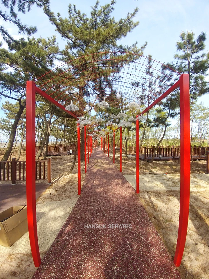 무안 낙지공원 스톤카펫 Natural Stone (콩자갈수지) 포장 시공 사진 2/6