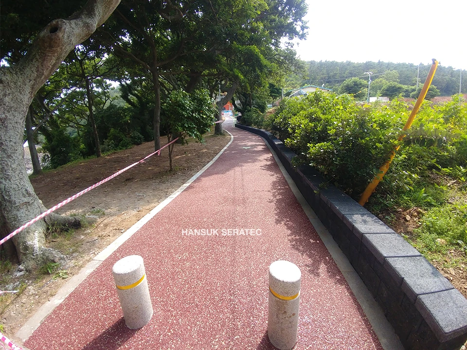 해남 땅끝마을 현장 스톤카펫 Natural Stone (콩자갈수지) 포장 시공 사진 3/6