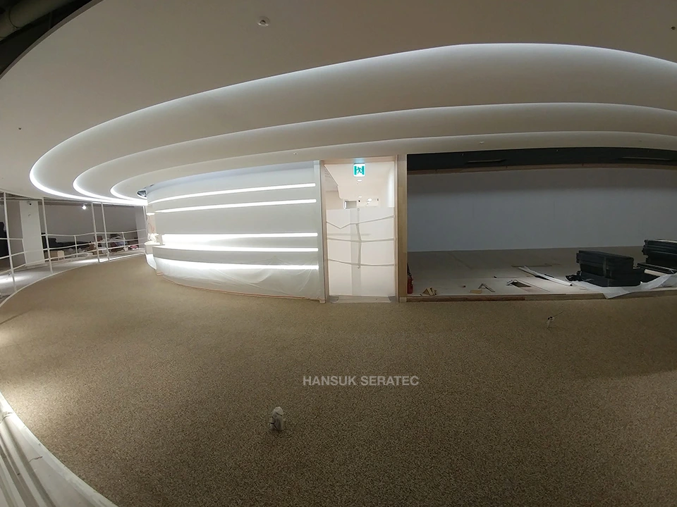 분당구 스포츠센터 실내골프연습장 스톤카펫 Natural Stone (콩자갈수지) 포장 시공 사진 4/4