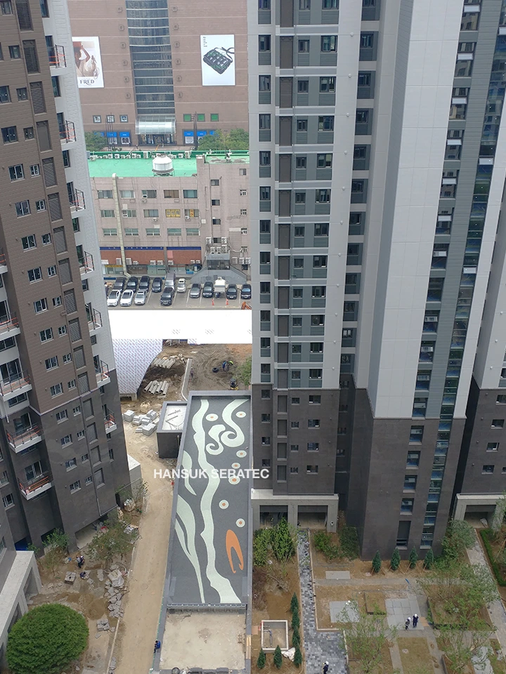 반포 롯데아파트 스톤카펫 Natural Stone (콩자갈수지) 포장 시공 사진 2/4