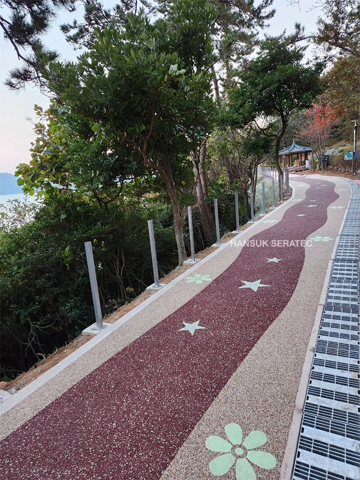 해남 땅끝마을 전망대 스톤카펫 Natural Stone (콩자갈수지) 포장 시공 사진 9/12