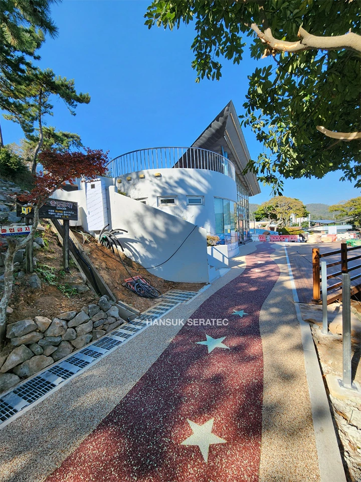 해남 땅끝마을 전망대 스톤카펫 Natural Stone (콩자갈수지) 포장 시공 사진 10/12