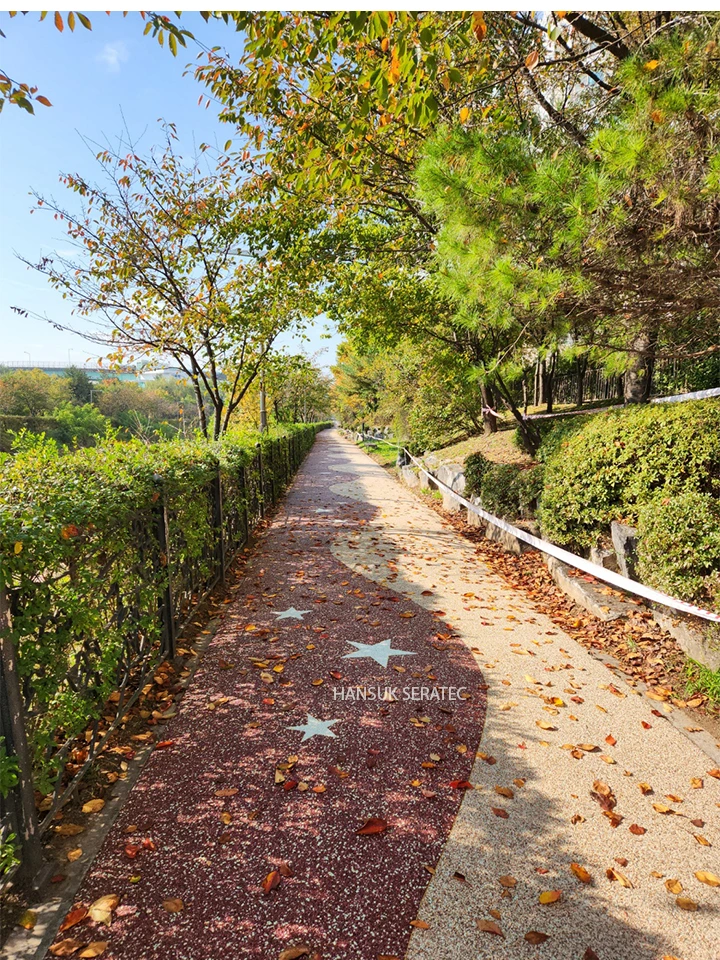 고양 성사천 산책로 정비공사 스톤카펫 Natural Stone (콩자갈수지) 포장 시공 사진 19/25