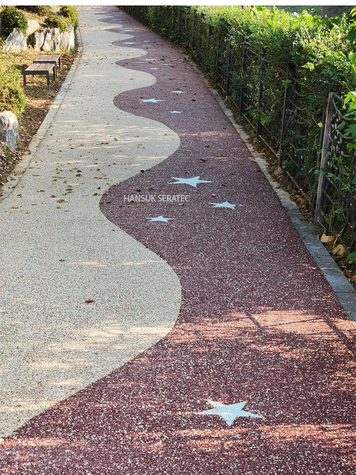 고양 성사천 산책로 정비공사 스톤카펫 Natural Stone (콩자갈수지) 포장 시공 사진 20/25