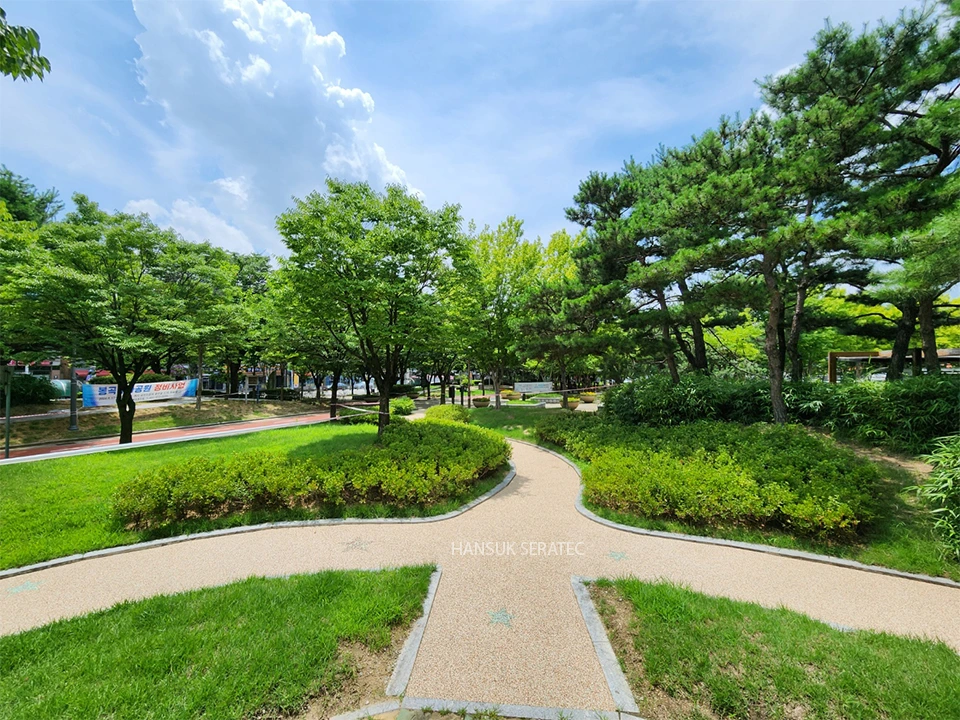 구미 봉곡테마공원 스톤카펫 Natural Stone (콩자갈수지) 포장 시공 사진 7/23