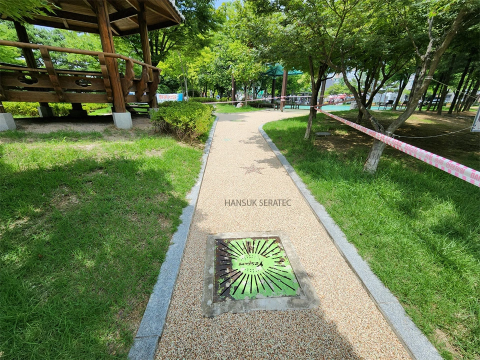 구미 봉곡테마공원 스톤카펫 Natural Stone (콩자갈수지) 포장 시공 사진 9/23