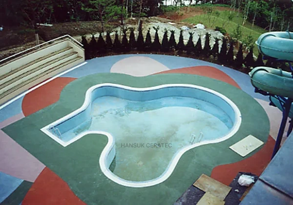 청풍레이크 광장, 주차 램프, 보행자 램프, 수영장 포장공사 스톤카펫 Natural Stone (콩자갈수지) 포장 시공 사진 3/3