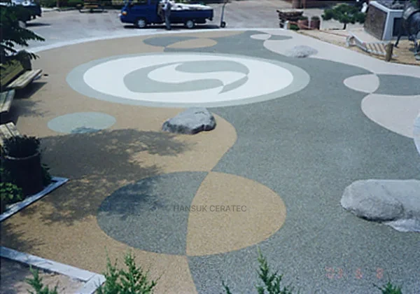 상주 경천대 칼라스톤(콩자갈수지)포장 스톤카펫 Natural Stone (콩자갈수지) 포장 시공 사진 2/2