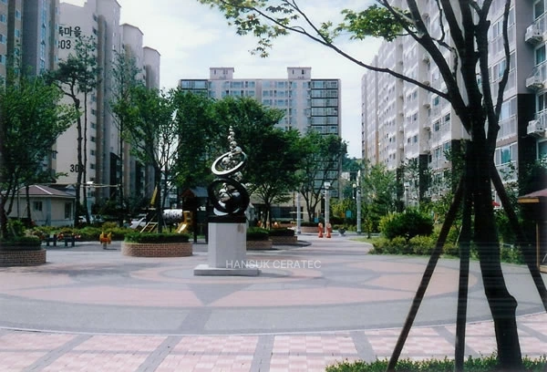 대전관저동 계룡리슈빌 스톤카펫 Natural Stone (콩자갈수지) 포장 시공 사진 2/2